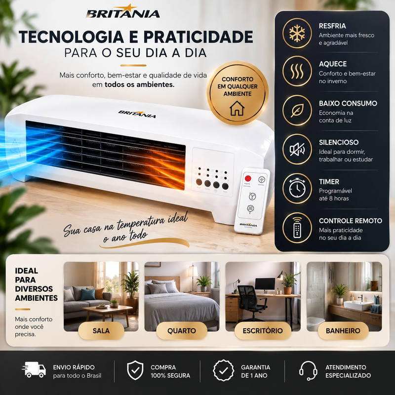 Ar Condicionado Portátil 2 em 1